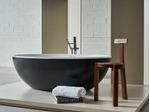 Banheira Oval com Acabamento Color Coating BM056 Chumbo Banhomais
