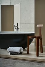 Banheira Oval com Acabamento Color Coating BM056 Chumbo Banhomais