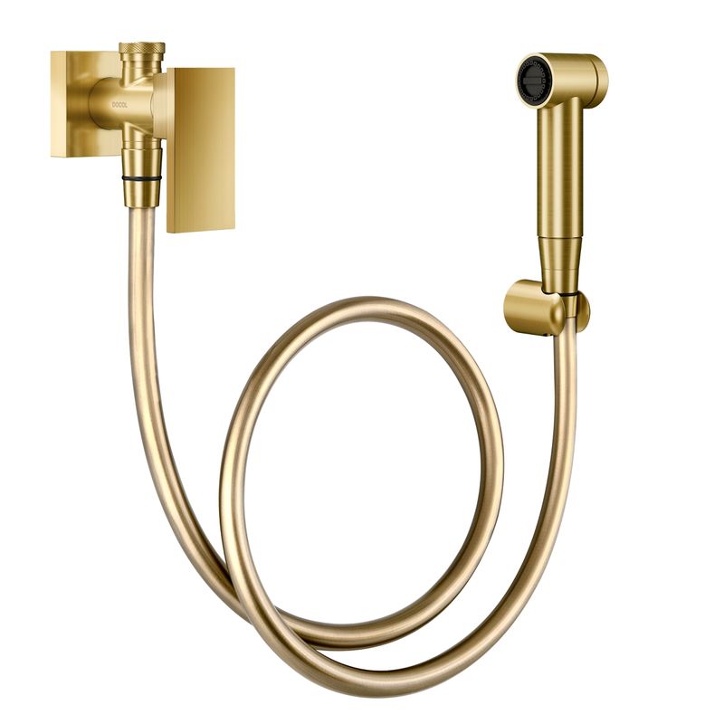 Ducha Higiênica com Registro e Derivação New Edge Ref. 00925672 Ouro Escovado Docol