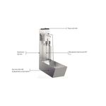 Dispenser de Álcool Gel e Sabão Líquido de 1 Litro em Aço Inox Escovado Tramontina