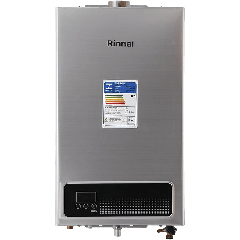 Aquecedor à Gás Digital REU-E150 FEH Gn de 15L Prata Rinnai