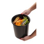 Lixeira de Embutir Redonda com Balde em Plástico de 5 Litros e Tampa Inox Ref. 20505 GhelPlus