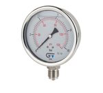 Manômetro com Glicerina em Inox DN63 com Saída Vertical e Rosca BSP de 1/4" de 0-10 Bar Genebre