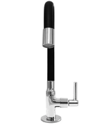Torneira para Cozinha de Mesa e 1/4" de Volta 1169 C72 Cromado/Preto Alpha Hidrometais
