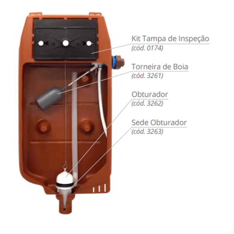 Torneira de Boia para Caixa de Descarga Extra Fina 3261 Cipla