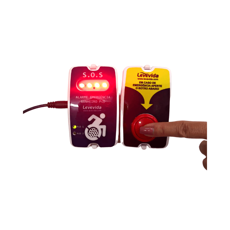 Alarme Audiovisual sem Fio PNE Help 2 Botoeira Ref. 0825 Levevida