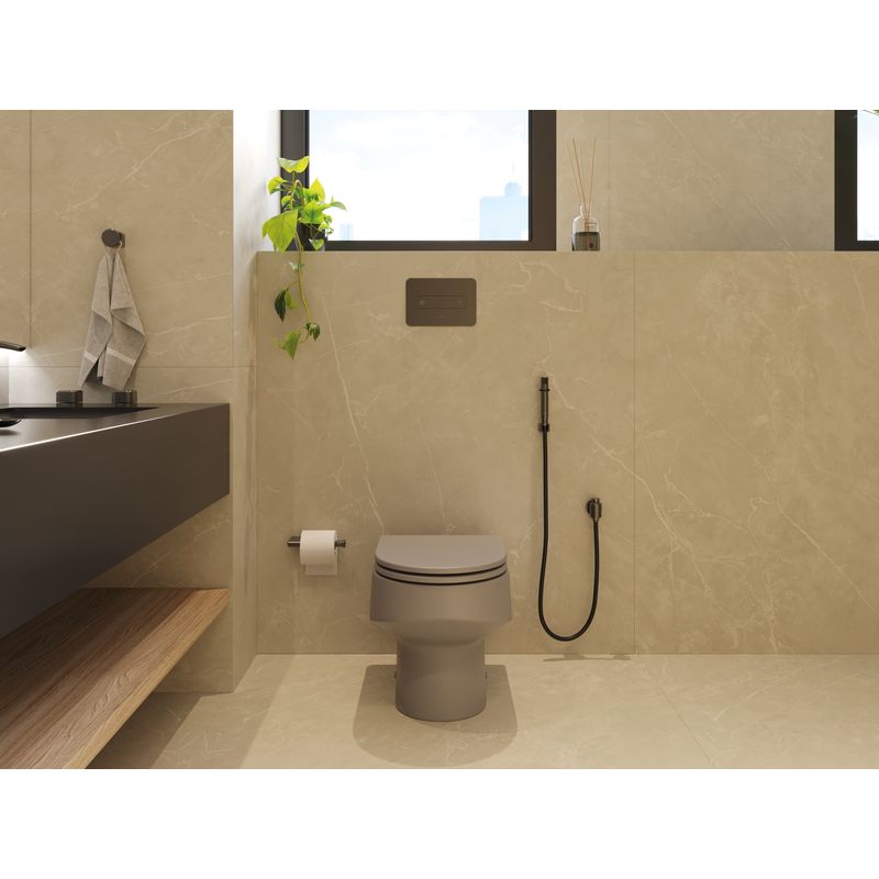 Acabamento para Caixa de Descarga Embutida Quadra Duo 4900.CT01.MT Corten Deca