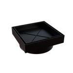 Ralo Invisível Sifonado Smart Preto Estrela
