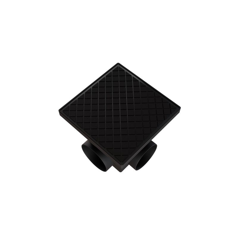Caixa de Inspeção de Esgoto com Tampa Quadrada de 240x200mm Compacta Ref. 2127 Preto Estrela - Inativo