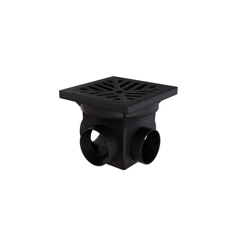 Caixa de Passagem Pluvial com Grelha Quadrada de 240x200mm Compacta Ref. 2128 Estrela