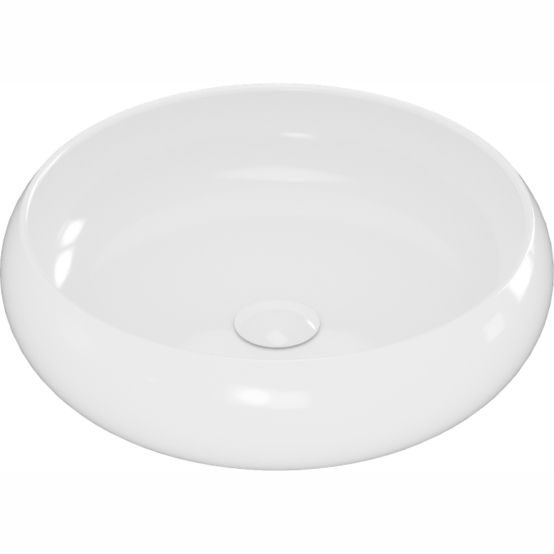 Cuba de Apoio Redondo de 40x12cm Vulcano Ref. 12.0211.0202G Branco Fosco Acqua