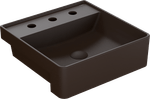 Cuba de Semi-Encaixe com Mesa Quadrada de 42x42x13cm Sentiero Ref. 12.0322.2020A Marrom Fosco Acqua