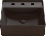 Cuba de Semi-Encaixe com Mesa Quadrada de 42x42x13cm Sentiero Ref. 12.0322.2020A Marrom Fosco Acqua