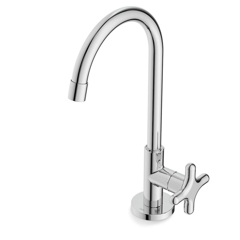 Torneira para Lavatório de Mesa com Bica Alta Cross Cromado Celite