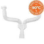 Sifão Sanfonado Duplo Universal SDU Branco Astra