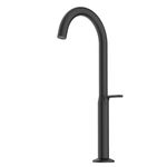 Torneira para Lavatório de Mesa com Bica Alta Design Preto Matte Celite