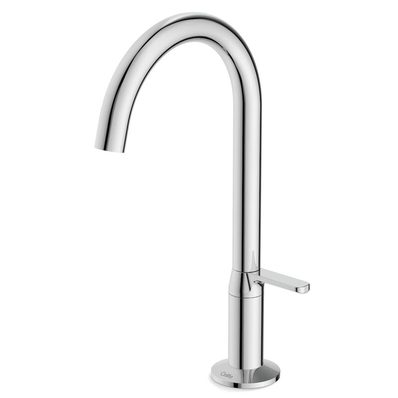 Torneira para Lavatório de Mesa com Bica Baixa Design Cromado Celite