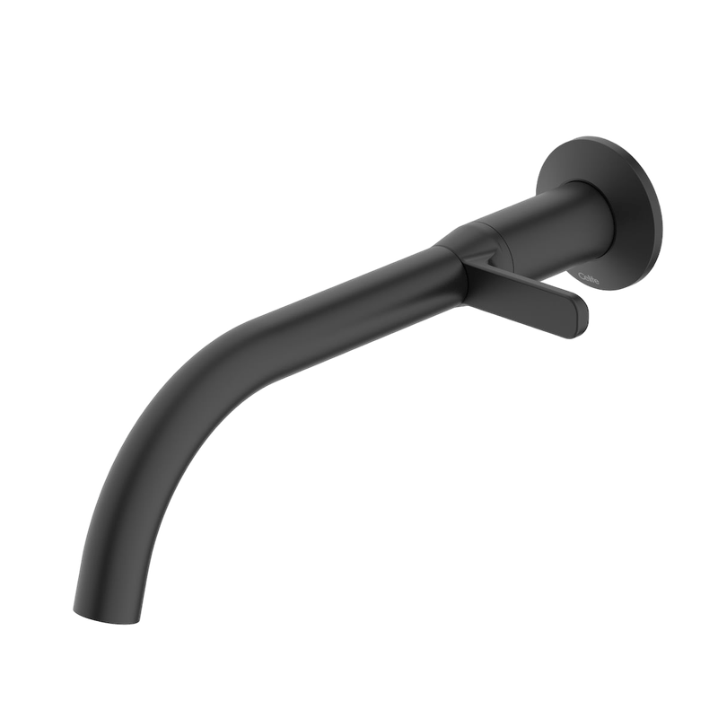 Torneira para Lavatório de Parede Design Preto Matte Celite