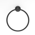 Porta Toalha Argola City Preto Matte Celite