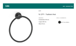 Porta Toalha Argola City Preto Matte Celite