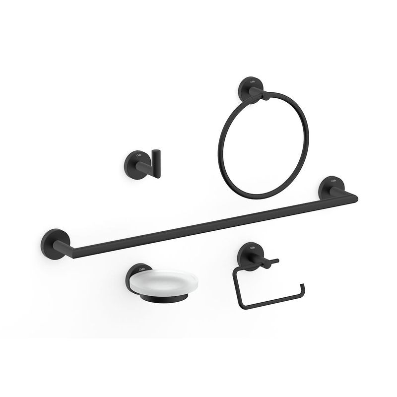 Kit Acessórios com 5 Peças City Preto Matte Celite