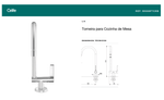 Torneira para Cozinha de Mesa Lix Cromado Celite
