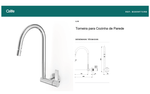 Torneira para Cozinha de Parede Lix Cromado Celite