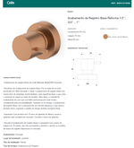 Acabamento para Registro Base Deca até 1" Basic Rose Gold Matte Celite