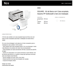 Kit Bacia com Caixa Acoplada e Acessórios Square Ref. C329723003 Branco Roca