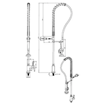 Conjunto-Misturador-Pre-Lavagem-de-Mesa-VRH-12-Ref.6756304-Inox-Wog