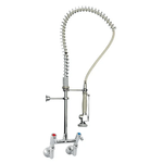 Conjunto Misturador Duplo Comando Pré-Lavagem de Parede Ref. 6267011 Inox Wog