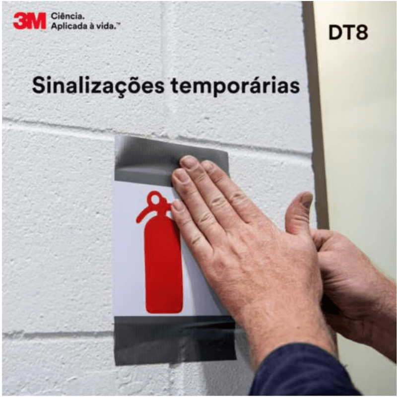 Fita Silver Tape de 50mmx50m Dt8 Cinza 3M