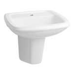 Lavatório para Coluna de 52x42cm Fit 1660060011300 Branco Celite
