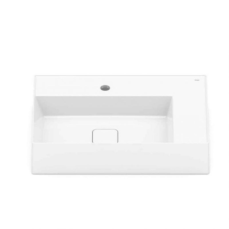 Cuba de Apoio Retangular com Mesa de 62x42cm Platinum P8 Branco Incepa