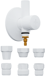 Adaptador 6 em 1 para Filtro com Registro Integrado em ABS(Plástico) Blukit