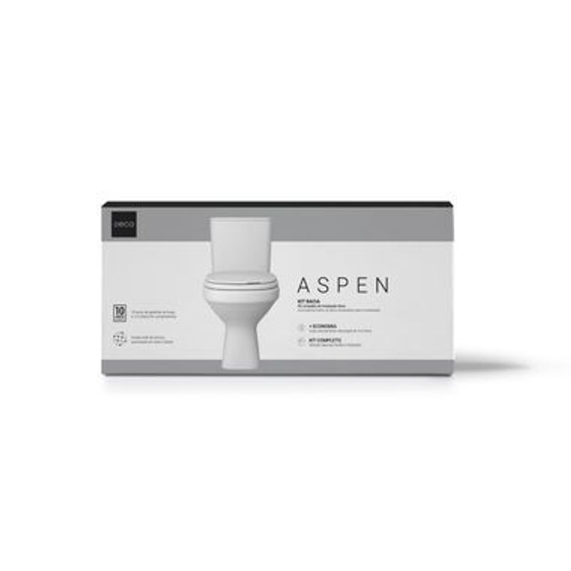 Kit Completo Bacia com Caixa Acoplada Aspen Ref. KP.751.17 Branco Deca