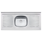 Pia de 120x52 com Válvula de 3.1/2" Raggi Ref. 93041527 Inox Tramontina