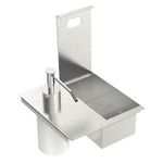 Porta Esponja com Tampa e Dosador de Sabão Líquido para Canal Organizador Ref.94534026 Inox Tramontina
