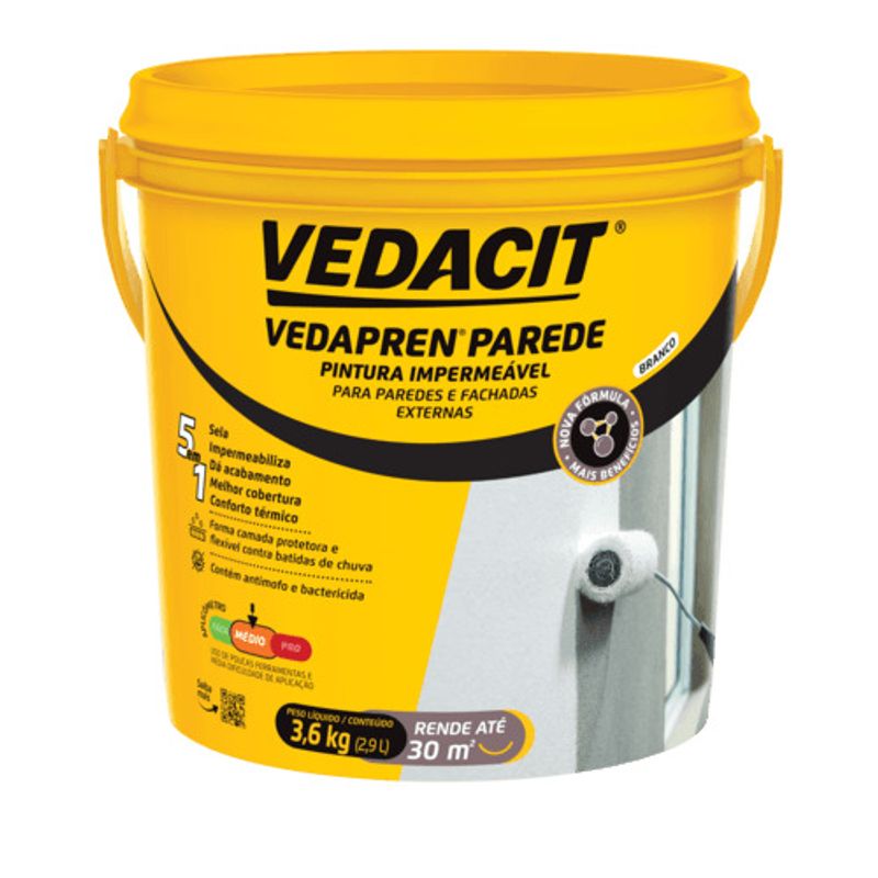 Vedapren Parede Balde com 18 Litros Vedacit