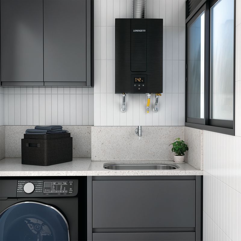 Aquecedor a Gás Gn de 25,0L 2500DE-BK Black Lorenzetti