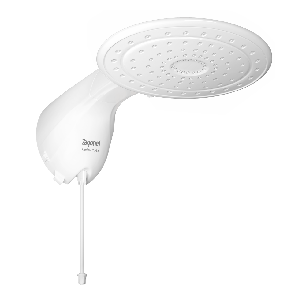 Ducha Eletrônica de 5500w e 127v Optima Turbo Branco Zagonel