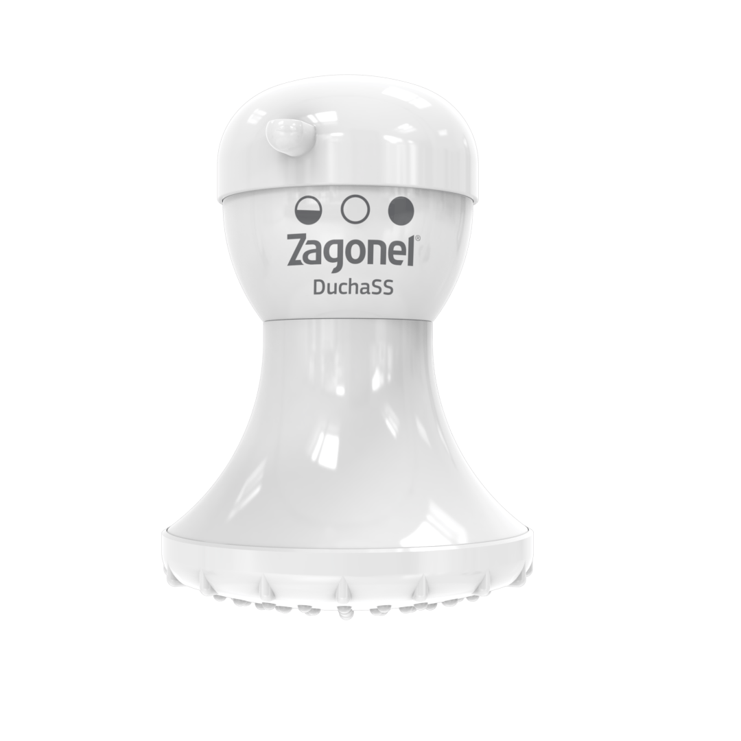 Ducha de 5400w e 127v SS 3T Branco Zagonel - Casa Mimosa