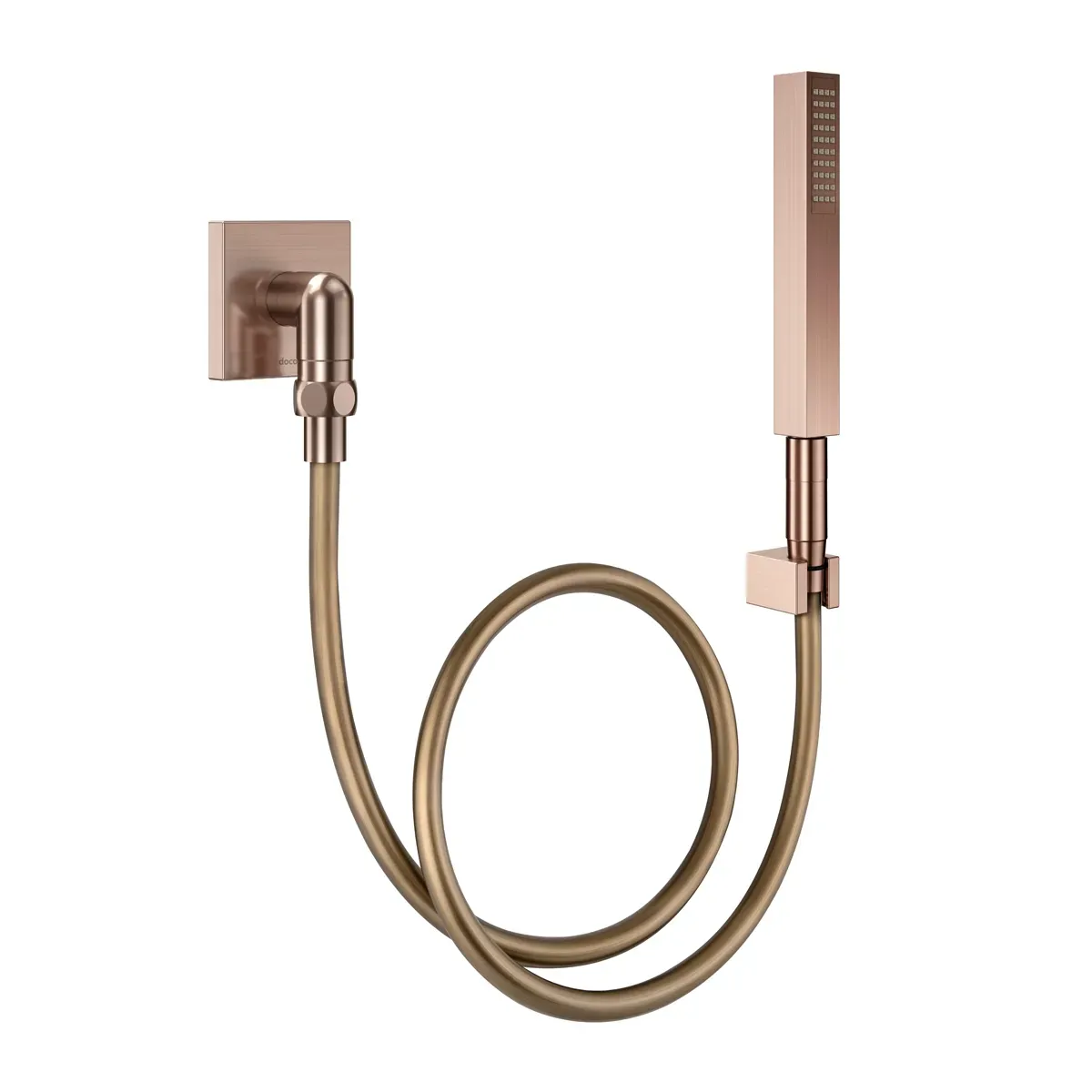 Ducha Manual com Joelho 90° Docol Square 1834769 Cobre Escovado