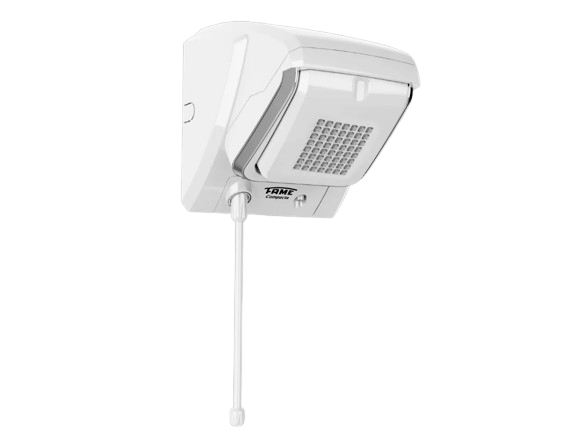 Ducha Eletrônica Compacta de 7800w e 220v Branco/Cromado Fame