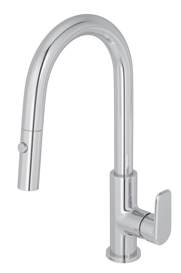 Misturador Monocomando para Cozinha de Mesa Level Flex c/ Flexível Interno Ref. 2256.C26.F.INT Cromado Deca