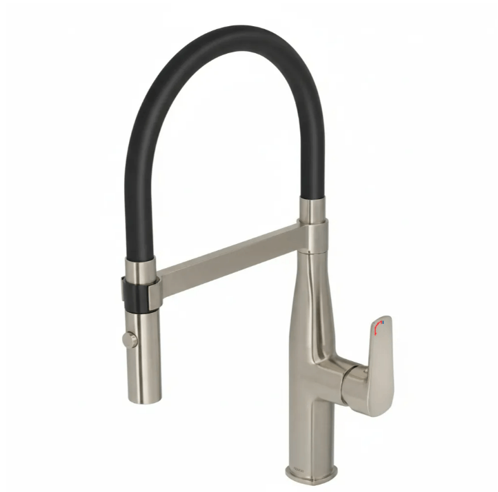 Misturador Monocomando para Cozinha de Mesa Level Motion Ref. 2274.INX.PT Inox/Preto Deca