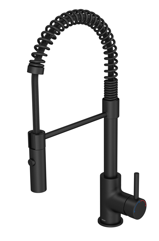 Misturador Monocomando para Cozinha de Mesa Spin One Gourmet Ref. 2253.BLMT Black Matte Deca