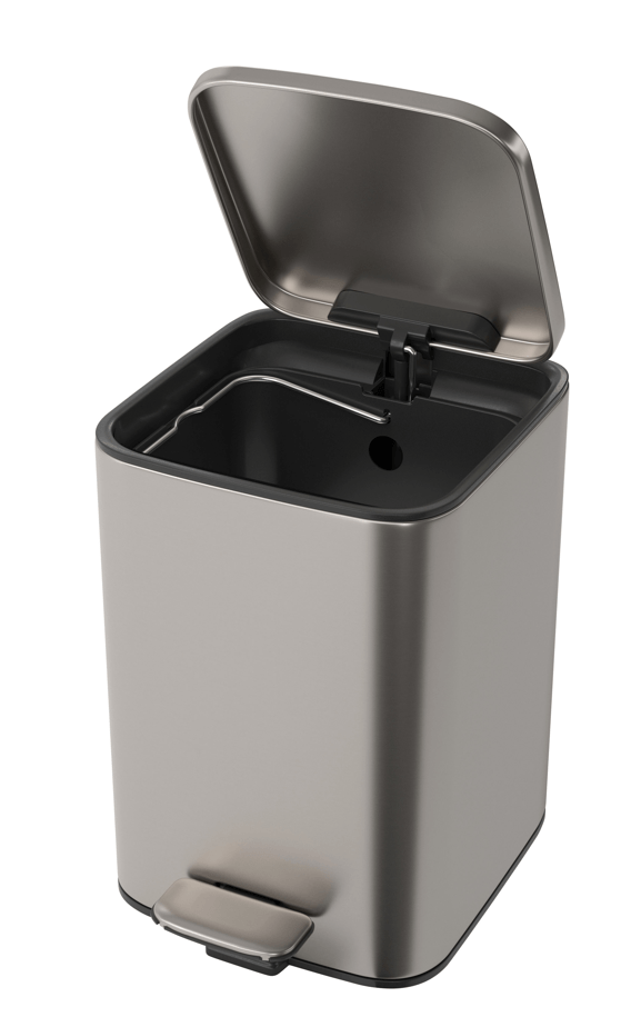 Lixeira Quadrada com Pedal 5L Suprema 1005.QUA.5.INX Inox Deca