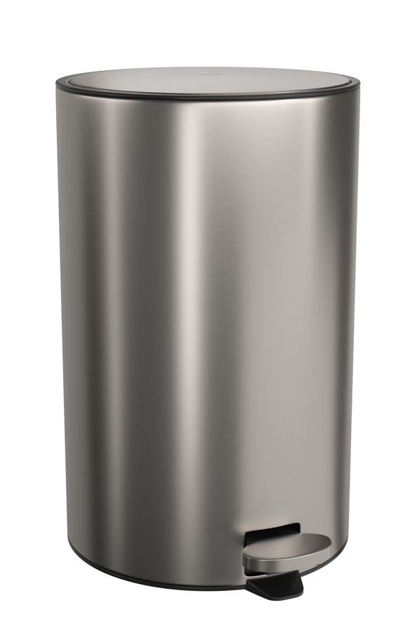 Lixeira Redonda com Pedal 20L Suprema Inox 1005.RED.20.INX Deca