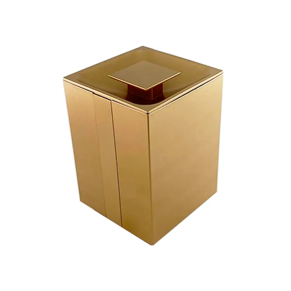 Lixeira de 5 Litros One Dourado Matte Zen - Casa Mimosa
